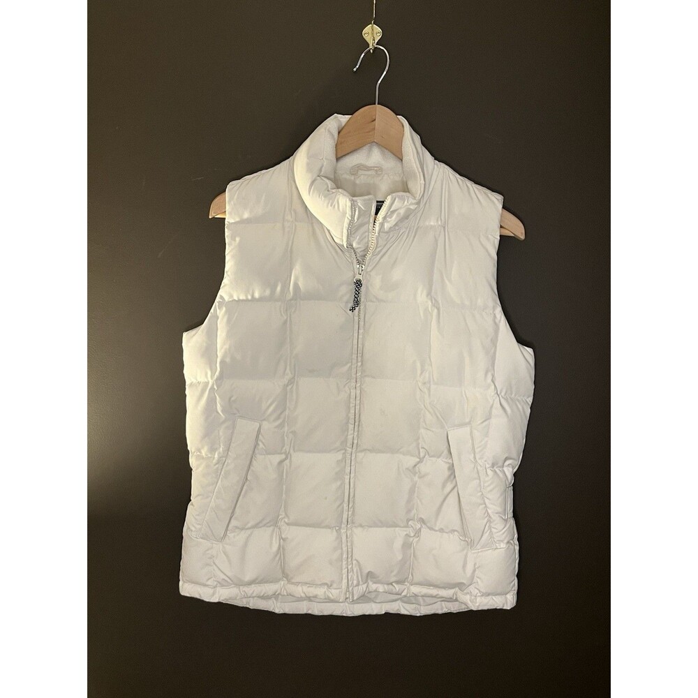 WeatherEdge Womens S White Goose Down Puffer Vest Full Zip Outdoor